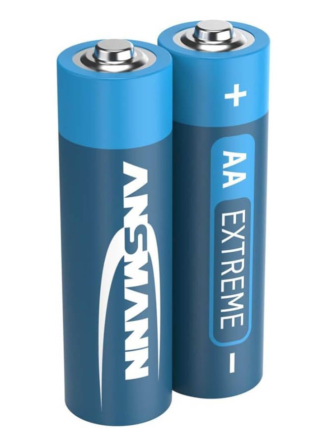 ANSMANN بطاريتان ليثيوم AA من Extreme، بطاريتان ليثيوم Extreme، أجهزة كشف الدخان الخارجية ذات الطلب الصناعي الاحترافي، مدة صلاحية 10 سنوات - Image 2