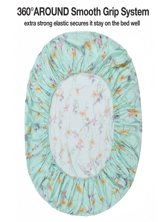 JSD Green Floral Sheet Set King Size 6 Piece, Soft Boho Printed Microfiber Bed Sheets Extra Deep Pocket, Oeko-TEX Certified - Image 5