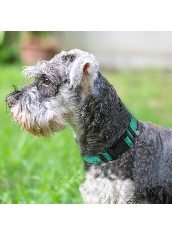 Joytale Reflective Dog Collar,Soft Neoprene Padded Breathable Nylon Pet Collar Adjustable for Medium Dogs,Teal,M - Image 2