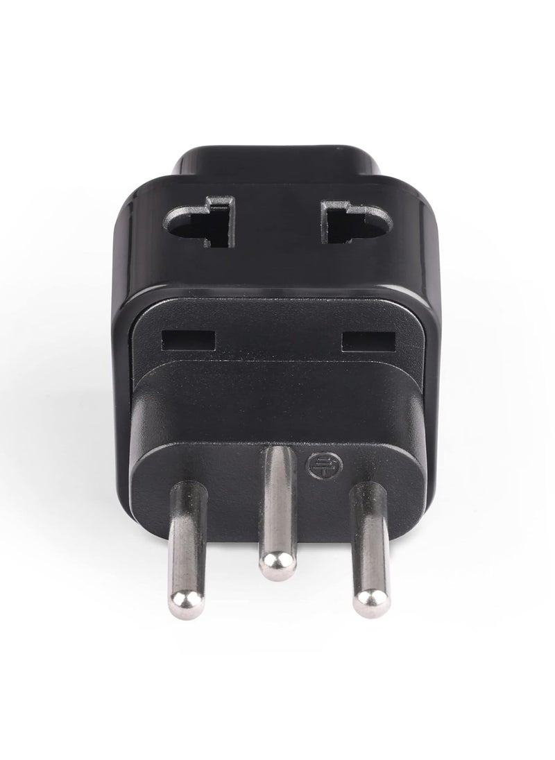 OREI OREI India to Switzerland Rwanda Liechtenstein Type J Travel Adapter Plug 2 in 1 CE Certified RoHS Compliant 4 Pack Black Color P2111A4PK  - Image 5