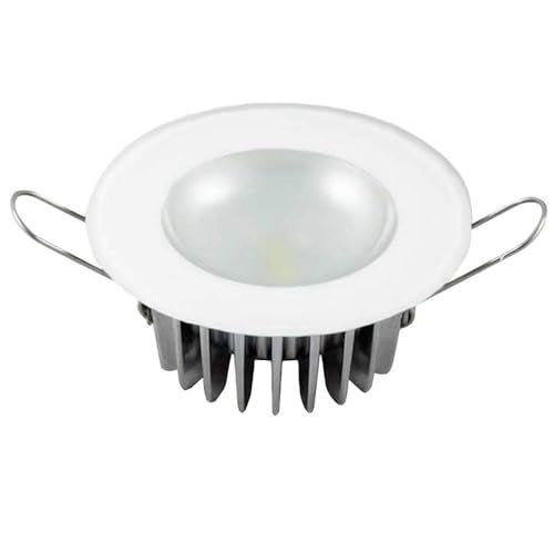 Lumitec 113198 Mirage LED Exterior or Interior Down Light, Flush Mount, Glass Bezel, White Dimming, Red Non-Dimming, Blue Non-Dimming - Image 1