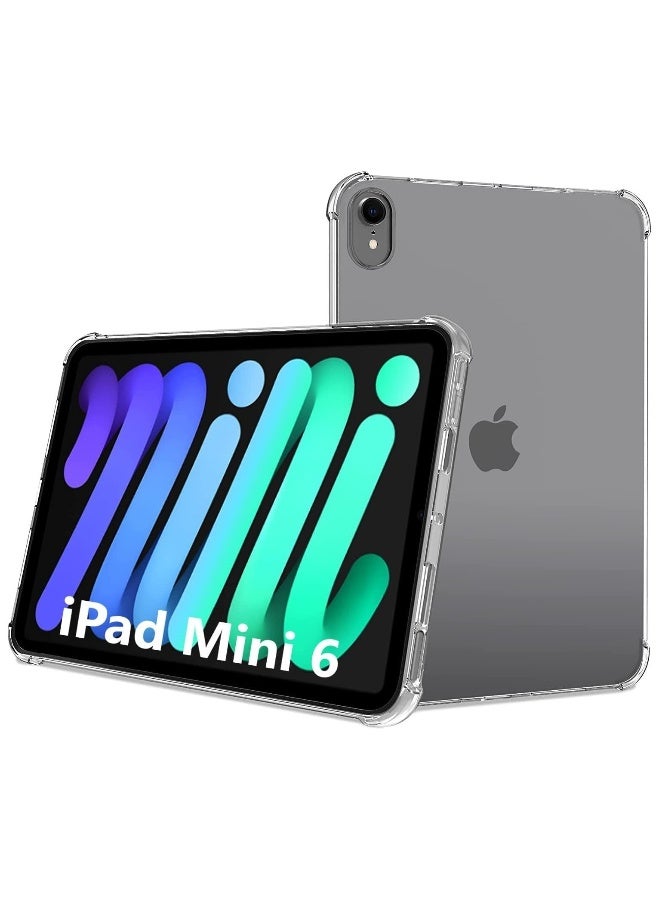 DUSALA iPad Mini 6 Case 2021 Model, Ultra Slim Transparent Bumper Soft TPU Back Cover For iPad Mini 6 - Clear - Image 1