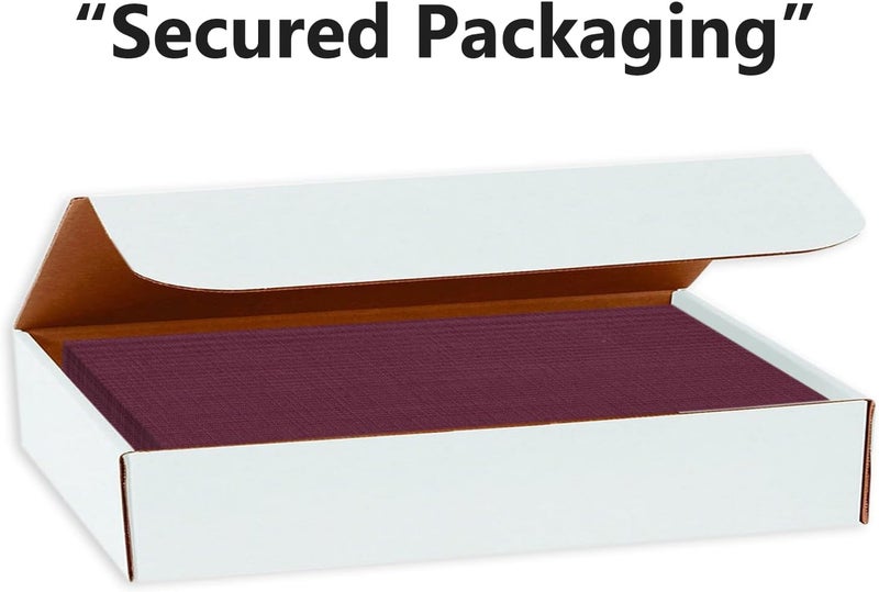 Hamilco Colored Cardstock Paper 8.5x11 Linen Textured Color Card Stock Paper Burgundy Red 80 lb Cover 50 Pack - Image 4