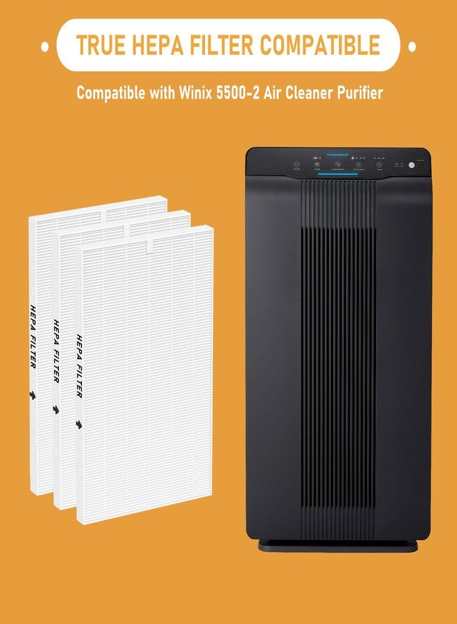 Allisfresh 116130 True HEPA Replacement Filter H Compatible with Winix 5500-2 Air Cleaner Purifier and Models AM80, 3 Pack HEPA Filter only - Image 4