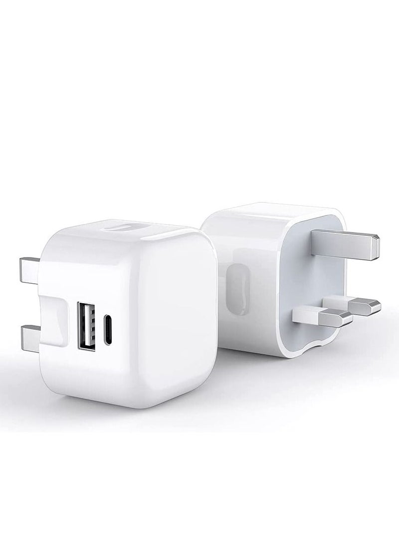 Galaxy Z Flip 4 / Z Fold 4 / S23 / S23 Plus / S23 Ultra Charger, 20W Dual Port USB & USB C Charger Plug Type C PD Fast Charge Travel Fast Charging Power Adapter Phone Charger For Samsung Z Flip 4 - Image 3