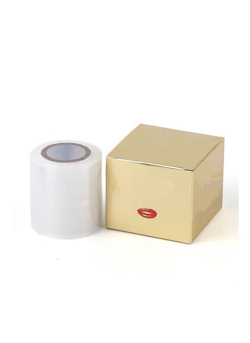 Generic Disposable Eyebrow Tattoo Plastic Wrap Preservative Saran Barrier Film Supplies Lips Permanent Make Up Cling Wrap Cover Tape Roll Transparent 2 PCS  - Image 1