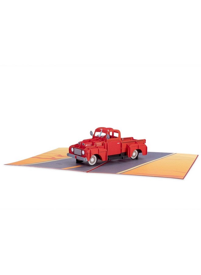 Paper Love 3D Classic Red Truck Fathers Day Pop Up Card Gift For Dad Husband Anyone 5" X 7" Cover Includes Envelope And Note Tag - Image 5