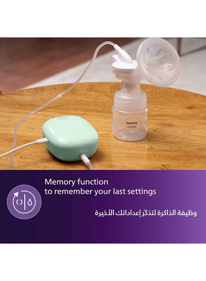 Philips Avent (Daisy) Essential Single Electric Breast Pump | No.1 Brand Recommended by Moms Worldwide | Soft Adaptive Silicon Cushion | One Size Fits all | 4 + 4 Expression and Stimulation Settings | Quiet Motor | USB Charging SCF323/11 - Image 4