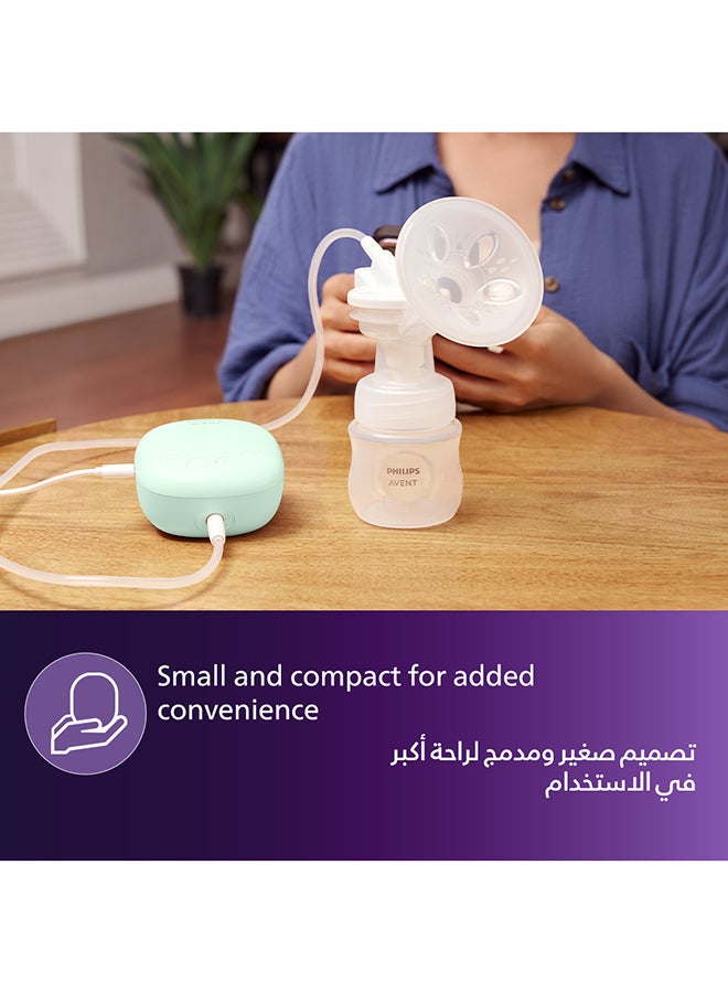 Philips Avent (Daisy) Essential Single Electric Breast Pump | No.1 Brand Recommended by Moms Worldwide | Soft Adaptive Silicon Cushion | One Size Fits all | 4 + 4 Expression and Stimulation Settings | Quiet Motor | USB Charging SCF323/11 - Image 2