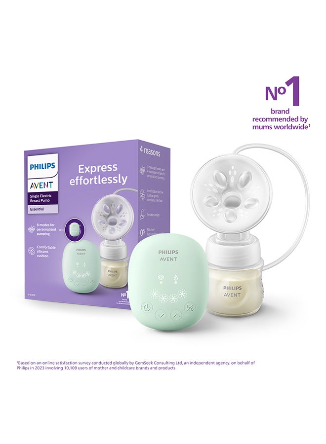 Philips Avent (Daisy) Essential Single Electric Breast Pump | No.1 Brand Recommended by Moms Worldwide | Soft Adaptive Silicon Cushion | One Size Fits all | 4 + 4 Expression and Stimulation Settings | Quiet Motor | USB Charging SCF323/11 - Image 1