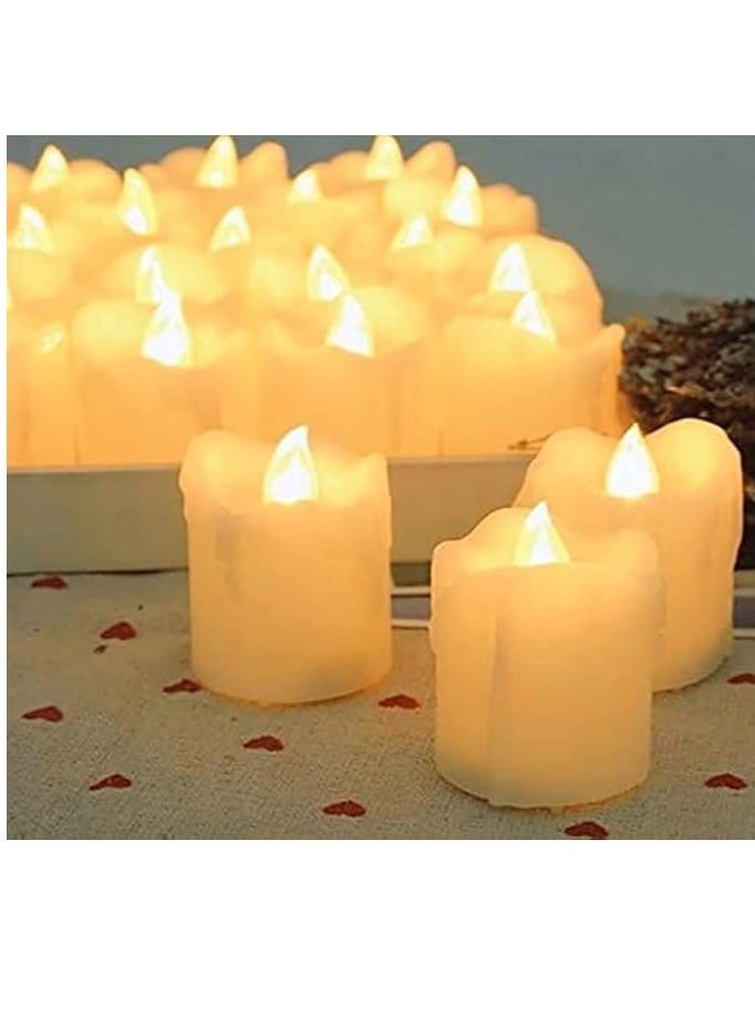 Generic Metal Filled Candle To Prevent Leakage, Warm White Color, 24 Pieces Led Lights, Electric Candle, Flameless Battery Candle For Wedding, Christmas And Special Parties  - Image 1