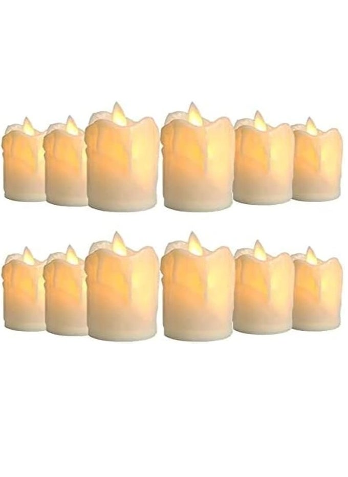 Generic Metal Filled Candle To Prevent Leakage, Warm White Color, 24 Pieces Led Lights, Electric Candle, Flameless Battery Candle For Wedding, Christmas And Special Parties  - Image 2