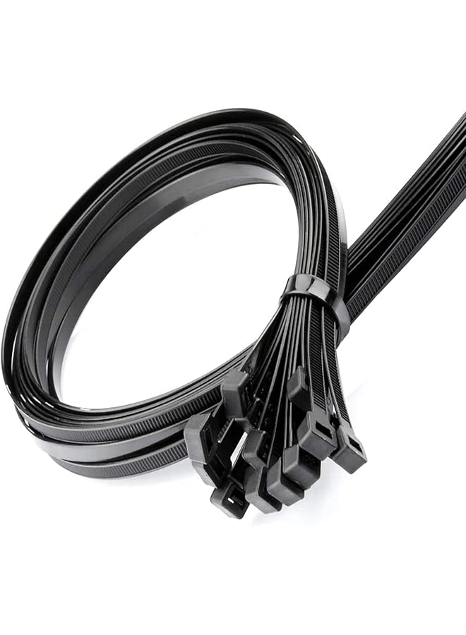 PROMASS Black Cable Ties,Extra Large Zip Ties,40 Inch 20 Pack With 200 Pounds Tensile Strength Long Cable Ties Big Heavy Duty Outdoor Plastic Ties Black (40inch Black)  - Image 1