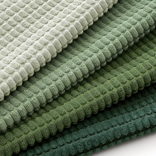 MIULEE Sage Green Pillow Covers 18x18 Inch Set of 4 Boho Farmhouse Home Decor Spring Mordern Nordic Throw Pillows Covers Summer Soft Corduroy for Couch Bed Sofa Living Room Forest Green - Image 3