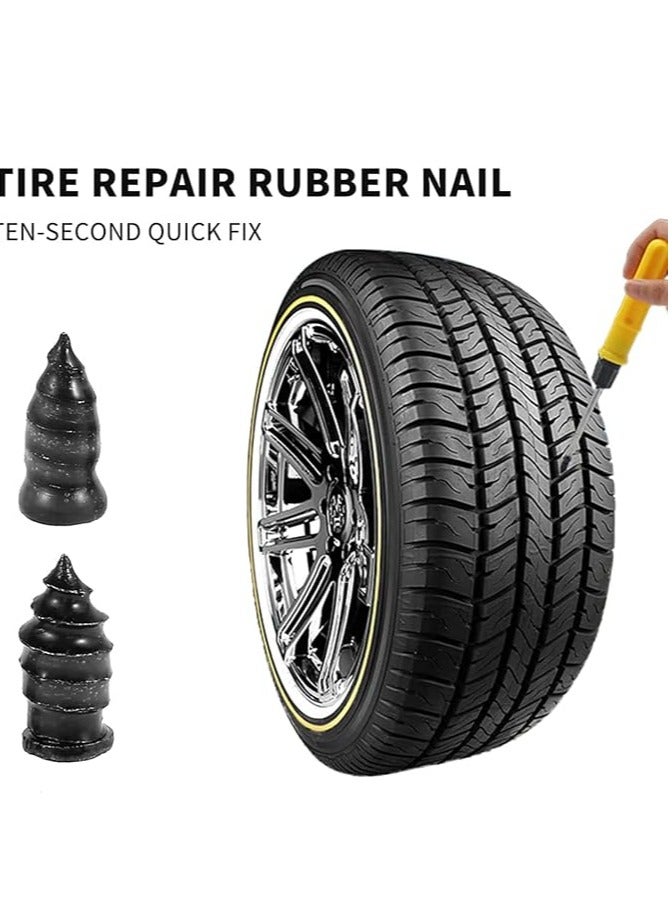 20 PCS Car Tire Repair Rubber Nail,Tire Repair Spiral Rubber Nails, Auto Motorcycle Vacuum Tire Repair Nail Fast Repair Tool Self-Service Tire Repair Nail - Image 2