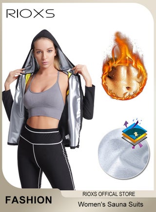 Sauna Suits For Women, Women's Waist Trainer Sauna Jackets, Weight Loss Training Jacket, Slimming Shapewear With Zipper, Sweat Sauna Long Sleeve Shirt, For Workout Gym Running Fitness Exercise - pzsku/Z36230868DF87A20DDE87Z/45/_/1734068248/465cc69b-0be6-474b-9210-c84a60447474