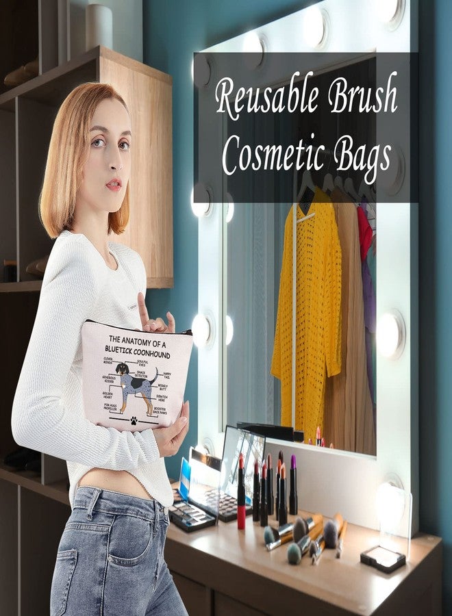 ليفلو هدايا LEVLO المضحكة لمحبي كلاب الصيد الزرقاء المرقطة، تشريح كلب الصيد الأزرق المرقط، حقائب مستحضرات تجميل Clever Minds، حقائب أدوات النظافة للسفر للأمهات البيطريات - Image 5