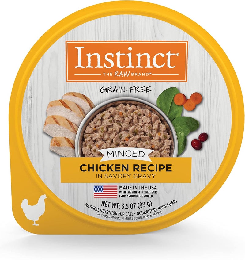 Instinct وصفة طعام قطط مفروم دجاج حقيقي خالي من الحبوب - 3.5 أونصة - Image 1