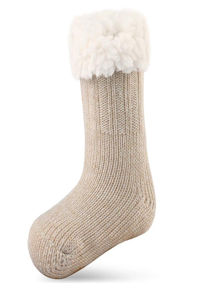 Cottock 3 Pairs Girls Boys Slipper Socks Kids Winter Christmas Socks, Sherpa-lined Fuzzy Grips Socks for Boys for Girls (3 Pairs Basic, 24-36 Months) - Image 3