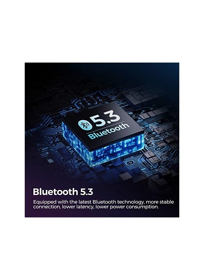 Yamdrok - Y1 Bluetooth 5.3 Earphones 13Mm Driver Stereo Sound Deep Bass 4 Mics Call Noise Cancelling Wireless Earbuds Semi In Ear Headphones Game Mode Touch Control 30H For Andriod Iphone - Image 1