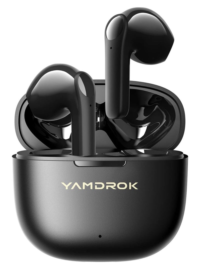 Yamdrok - Y1 Bluetooth 5.3 Earphones 13Mm Driver Stereo Sound Deep Bass 4 Mics Call Noise Cancelling Wireless Earbuds Semi In Ear Headphones Game Mode Touch Control 30H For Andriod Iphone - Image 1