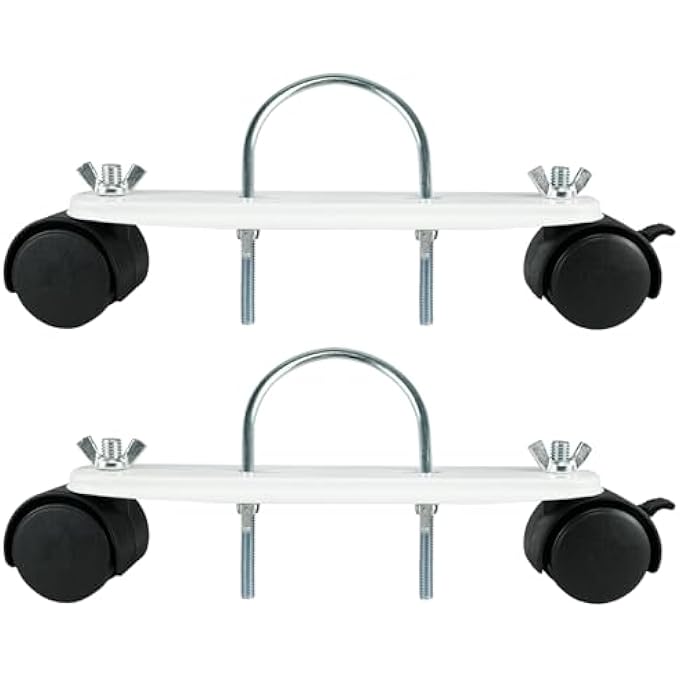 MOBILE PULLEY HOLDER FOR OIL FILLED RADIATOR 360 SWIVEL ELECTRIC HEATER FRAME BASE WITH BLACK WHEELS EASY TO INSTALL - Image 1