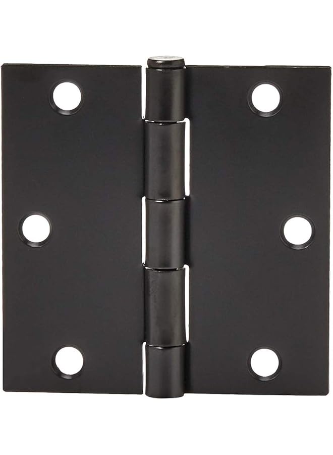 promass Square Door Hinges, 3.5 Inch x 3.5 Inch, 12 Pack, Matte Black - Image 1