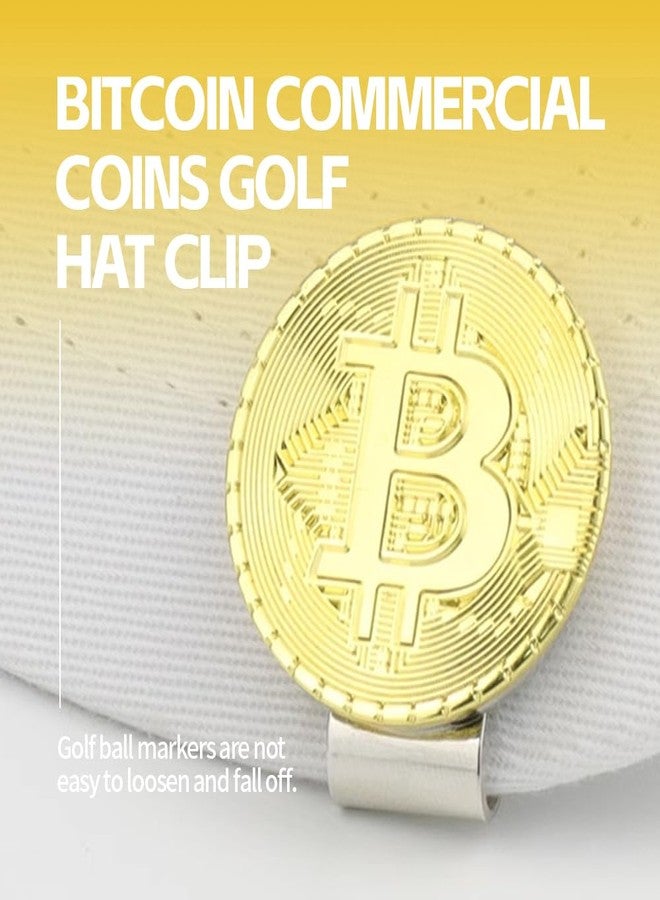 Scott Edward 2pcs Bitcoin Golf Ball Marker with Magnetic Hat Clip, Funny and Unique Golf Gift Ideas for Men and Women Golfer Golf Accessories Removable Attaches Easily to Golf Cap - Image 3