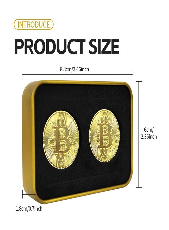 Scott Edward 2pcs Bitcoin Golf Ball Marker with Magnetic Hat Clip, Funny and Unique Golf Gift Ideas for Men and Women Golfer Golf Accessories Removable Attaches Easily to Golf Cap - Image 2