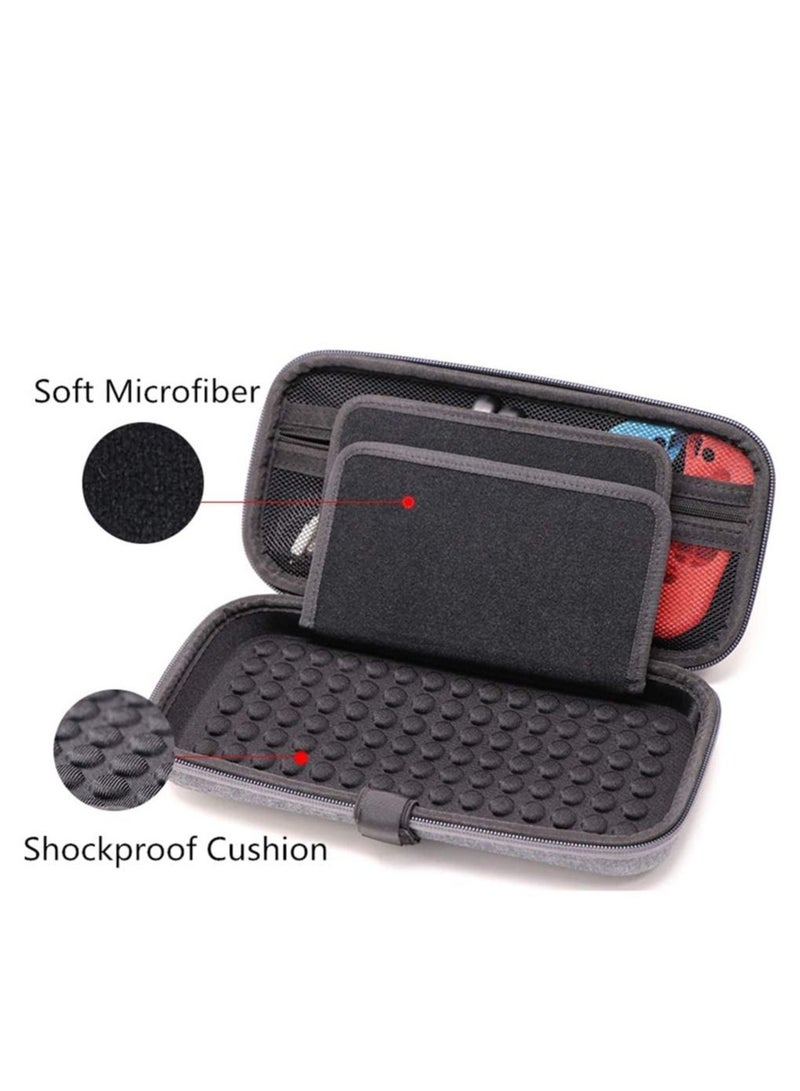 KASTWAVE Carrying Case Compatible with Nintendo Switch/Switch OLED/Switch Lite with 2 Pack Tempered Glass Screen Protectors, Waterproof Design with 10 Game Card Slots & Accessory Pocket for Travel - Image 3