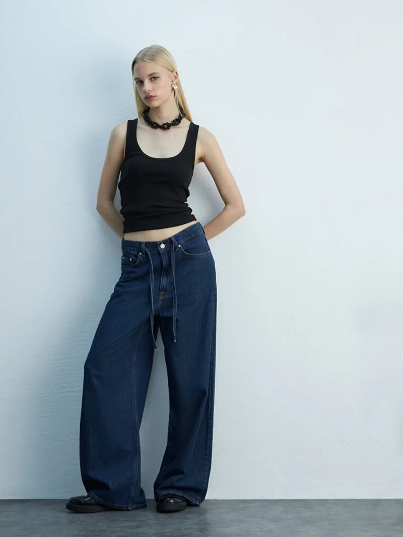 Women's Denissa Wide Leg High Waist Jeans