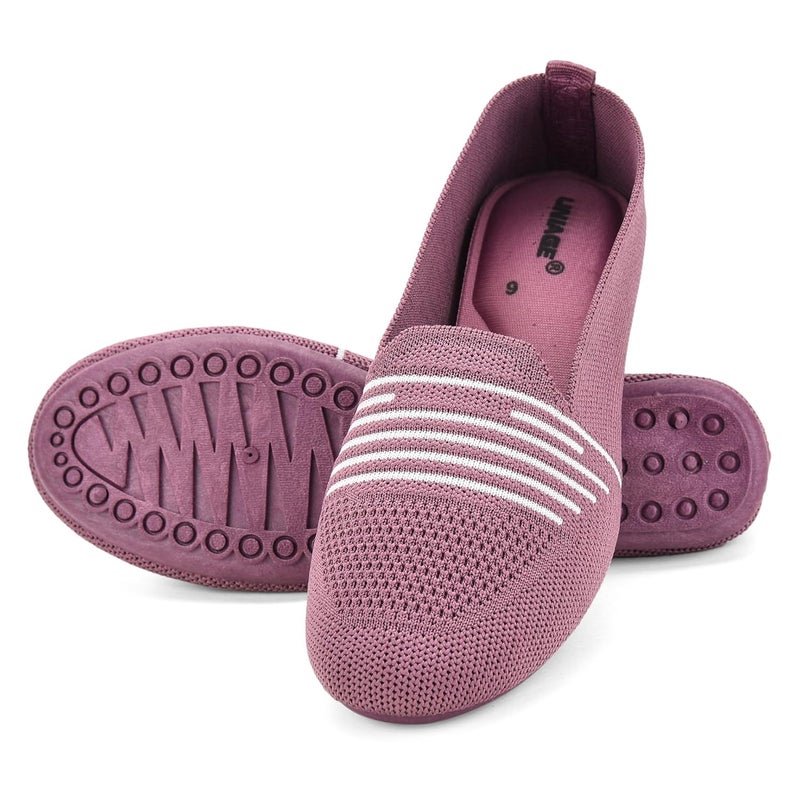 UNIAGE Soft and Comfortable Bottom Flat Heel Ballet Belly No Heel Flats for Women - Image 4