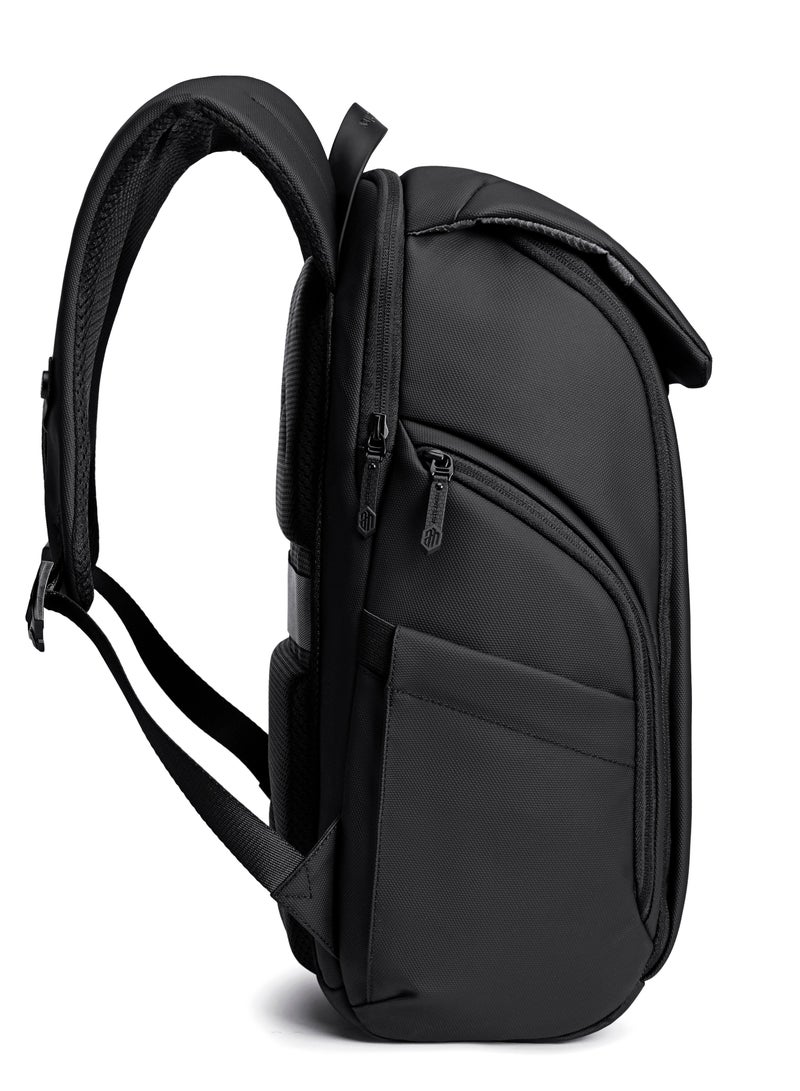 ARCTIC HUNTER Water Resistant Stylish Casual Backpack Anti-Theft Laptop Shoulder Backpack Bag with Built in USB/Earphone Port Travel College Daypack B00558 Black - Image 4