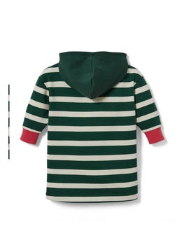 Tchibo Kids Girl Hooded Long Sleeve Sweatshirt, Dark Green  - Image 2