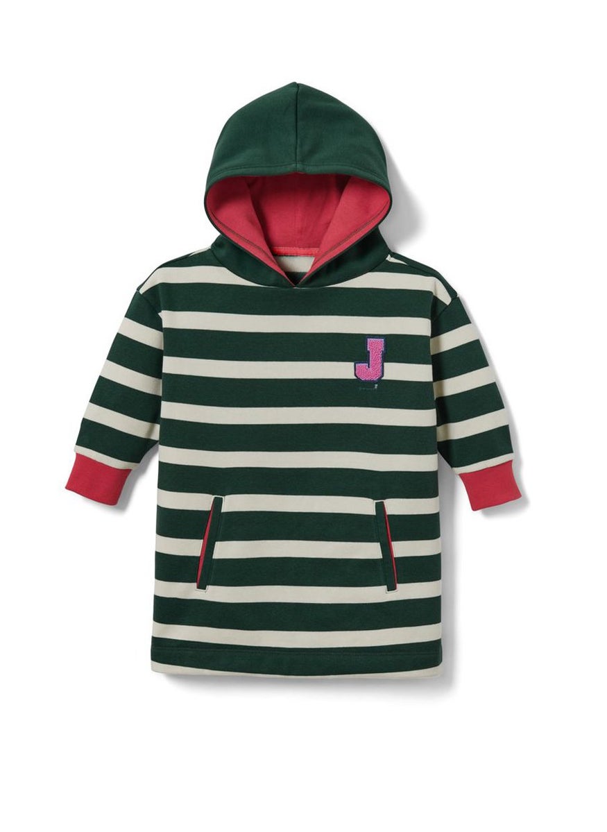 Tchibo Kids Girl Hooded Long Sleeve Sweatshirt, Dark Green  - Image 3