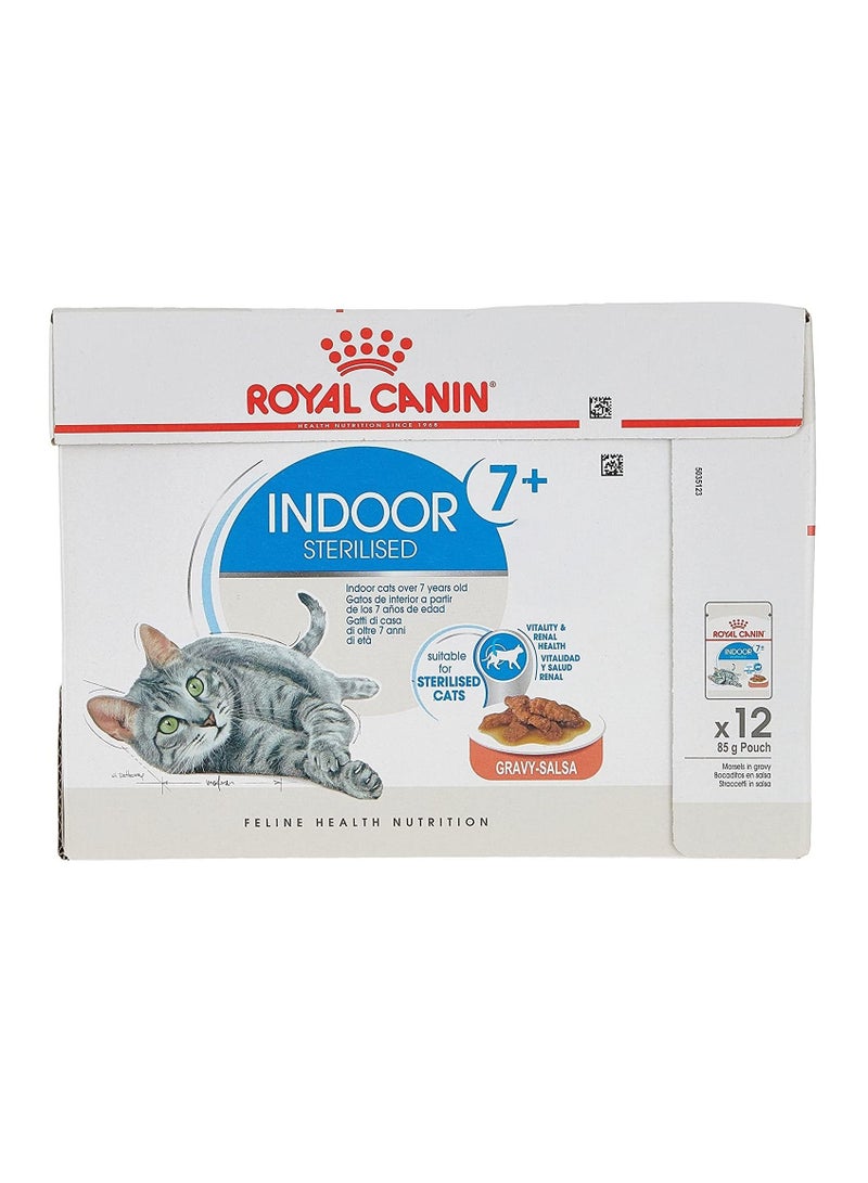 رويال كانين اكياس طعام رطب للاستخدام الداخلي من اف اتش ان لاكثر من 7 قطع صندوق 12×85 غرام لتغذية سلالات القطط - Image 3