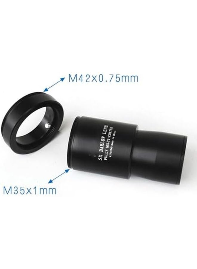 1 25 Inch 5X Barlow Lens Multi Coated M42x0 75mm T Thread Telescope Eyepiece - Image 3