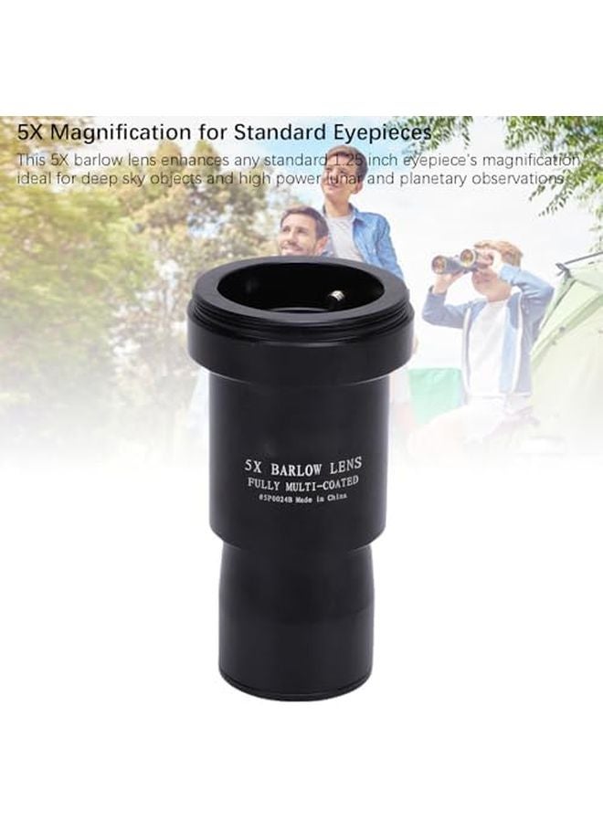 1 25 Inch 5X Barlow Lens Multi Coated M42x0 75mm T Thread Telescope Eyepiece - Image 5