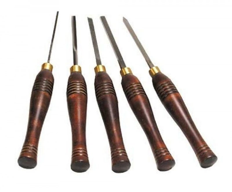 PSI Woodworking LCMINI2 Lathe Woodturning 5pc HSS Mini Chisel Set,one color - Image 5