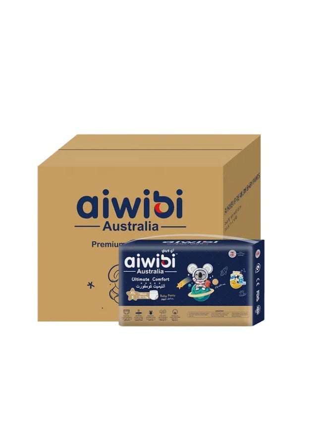 aiwibi أيويبي - سراويل جافة ليلية للأطفال - 12-17 كجم - عبوة من 4 - 160 قطعة - XL