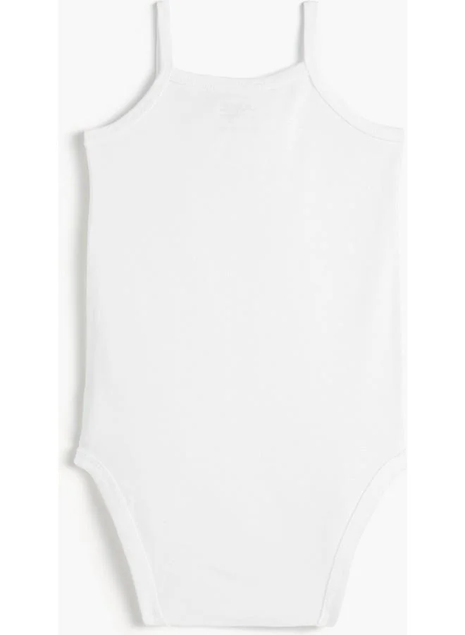 JUNE June Baby Basic 5-Pack Rope Strap Bodysuit White White