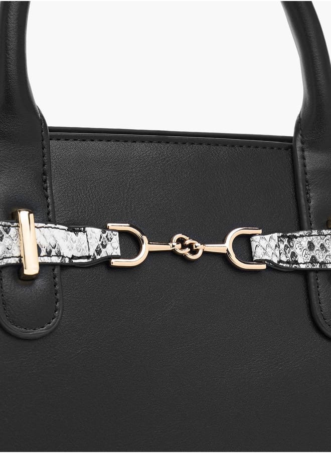 Celeste Animal Textured Tote Bag with Zip Closure and Handles  - Image 4