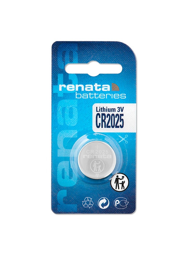 1-Piece Renata CR2025 Lithium 3V Battery