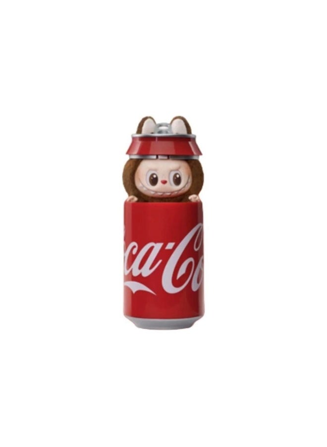 general Cola Labubu doll blind box three generations sitting Coca-Cola series pendant plush vinyl labubu blind box - Image 2