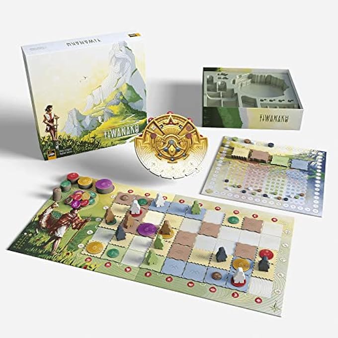 سيت داون! اجلس! تيواناكو - اجلس! لعبة اللوحة الإستراتيجية ، تحسين استكشاف الاستكشاف ، عجلة الأرض الأم باتشاماما ، اللعب في الوضع الفردي أو مع ما يصل إلى 4 لاعبين ، وقت لعب 30-60 دقيقة ، للأعمار من 14+ - Image 4