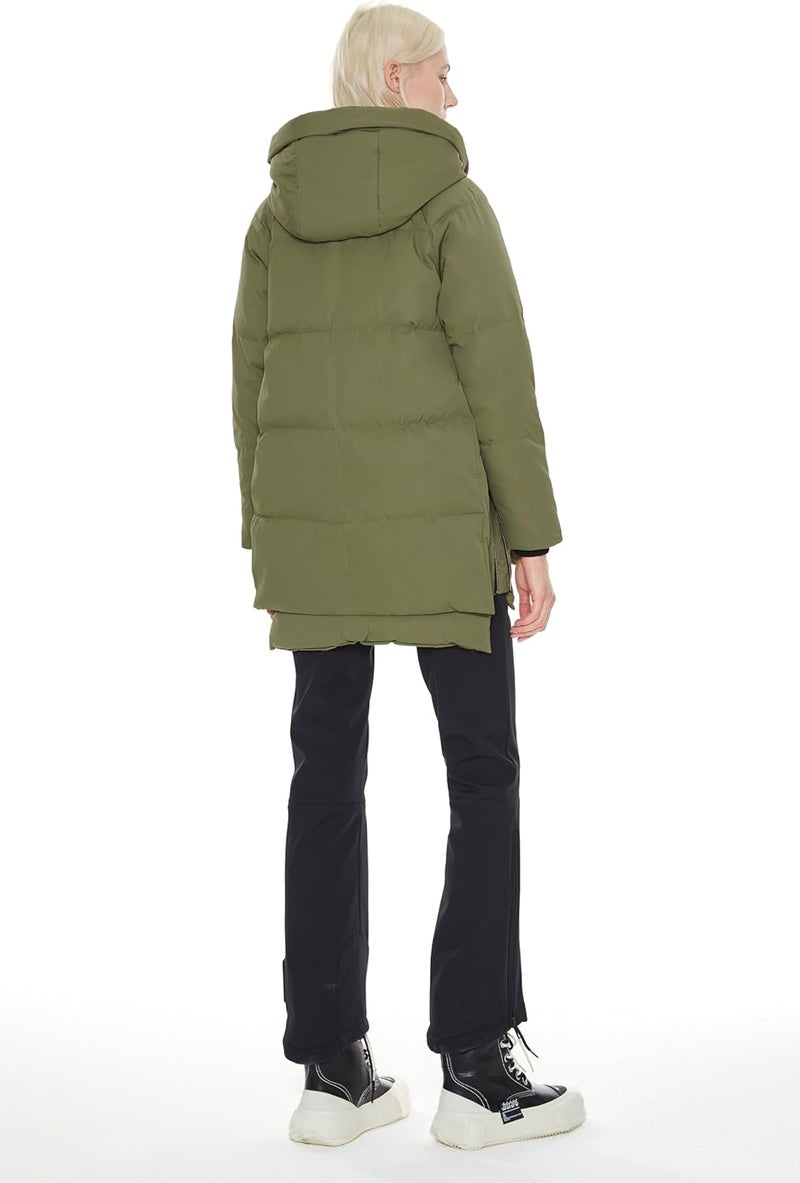 Orolay Women's Thickened Down Jacket in Green, Size L - Image 2