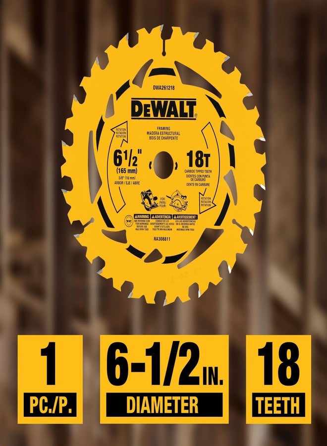 ديوالت شفرة المنشار الدائرية DEWALT مقاس 6-1/2 بوصة 18T و24T (DWA2612CMB) - عبوتان - Image 3
