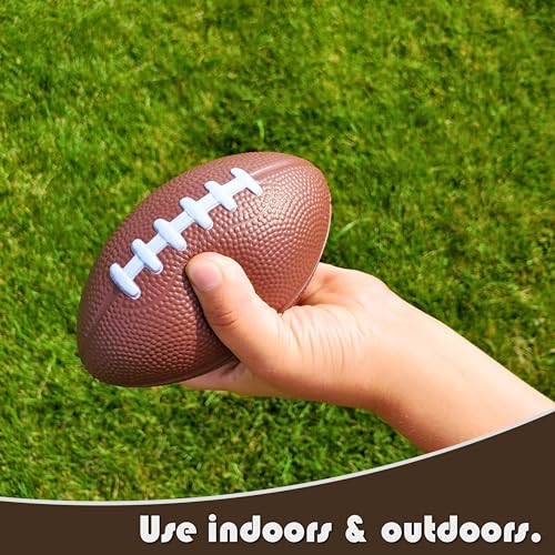 LMC Products 3 Pack of Mini Foam Footballs for Kids - Small, Tiny Football 4.75" in Length - Little Toy Football (Brown) - Image 5