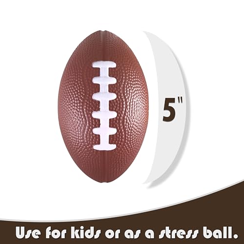 LMC Products 3 Pack of Mini Foam Footballs for Kids - Small, Tiny Football 4.75" in Length - Little Toy Football (Brown) - Image 3
