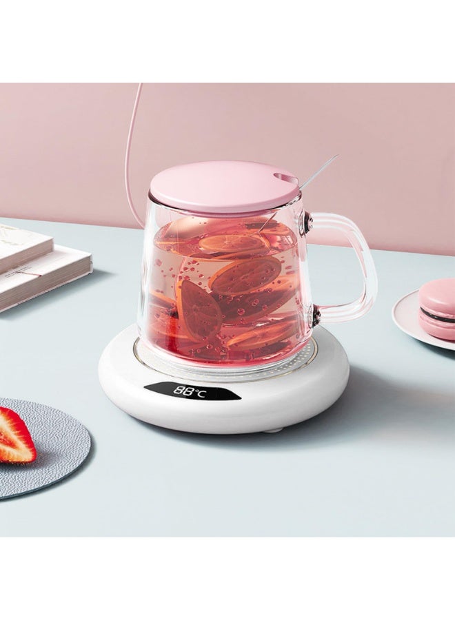 Smart Cup/Mug Warmer With 3 Temperature Setting, USB Beverage Plate With Auto Shut Off, Portable Size, Office Home Electric Coffee Warmer for Desk, Tea, Milk (White) - Image 2